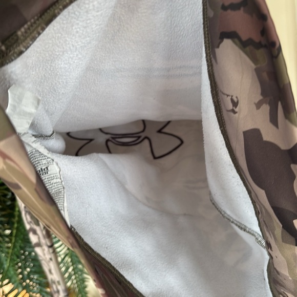 Under Armour Storm Camouflage Hoodie Embroidered Logo Fleece Lined Hunting - Picture 13 of 15